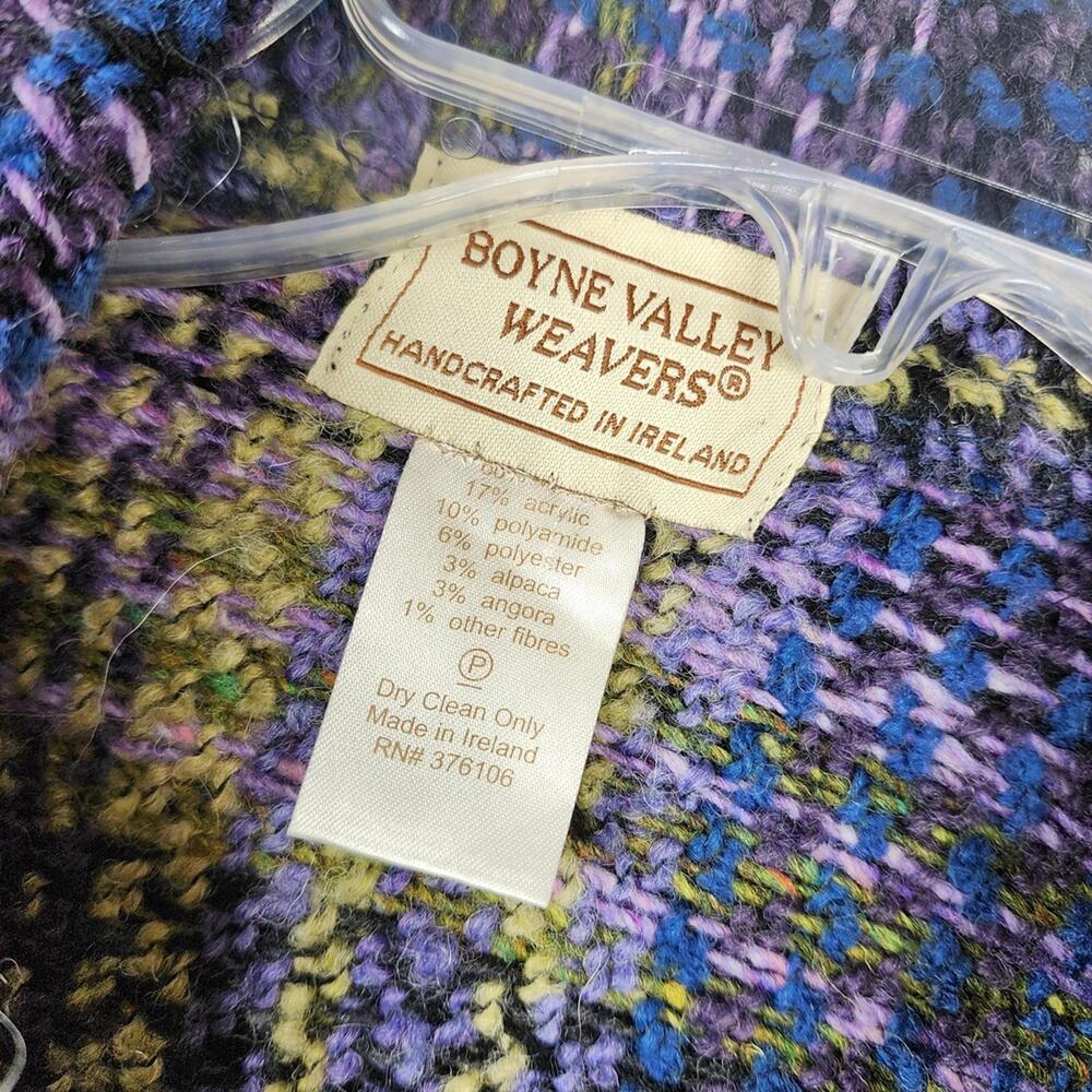Boyne Valley Weavers Handcrafted Wool Blend Plaid Jacket - Picture 3 of 6